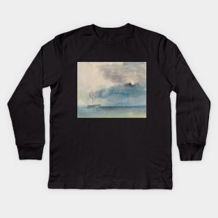 A Paddle-steamer in a Storm, 1841 Kids Long Sleeve T-Shirt
